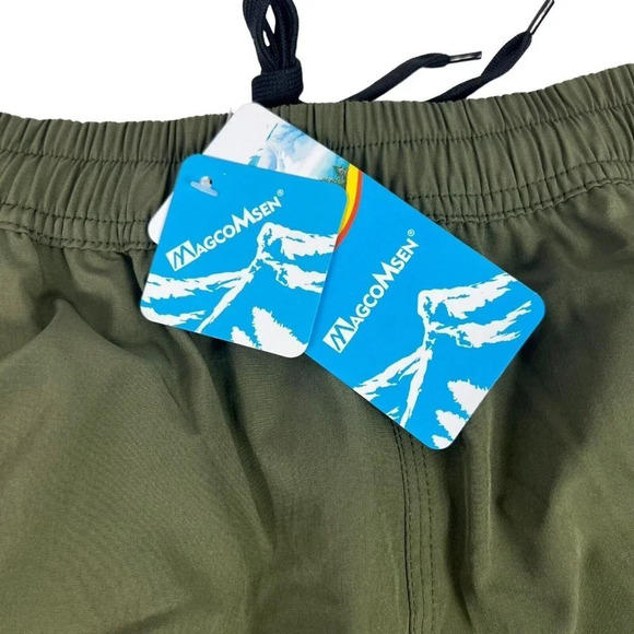 MAGCOMSEN Mens Shorts Sz 34 Quick Dry Athletic Running Shorts Zipper Pockets NWT - Picture 4 of 9